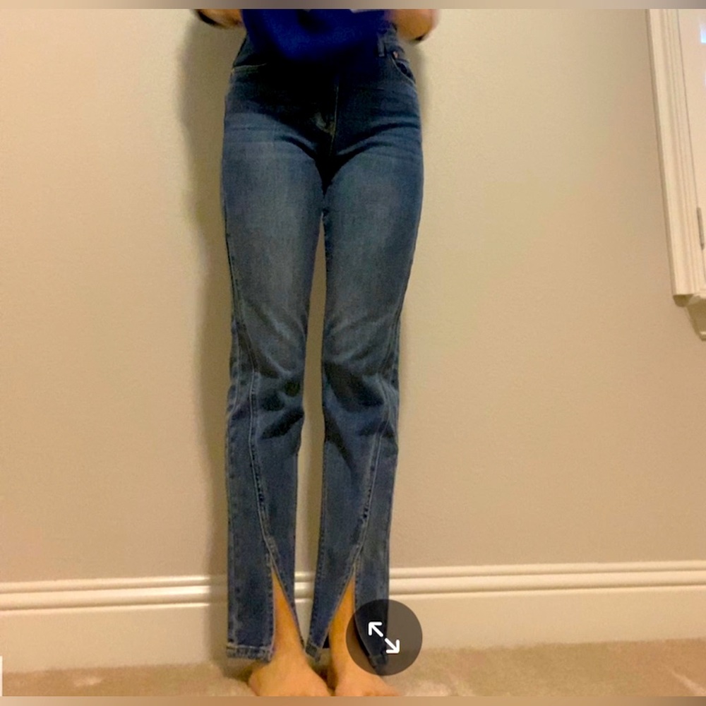 Edition | Women jeans front split jeans straight leg jeans size 26